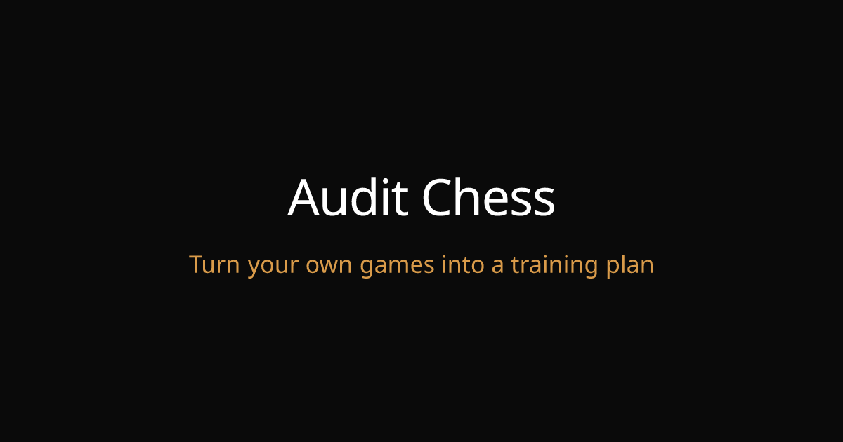 Audit Chess — official preview image